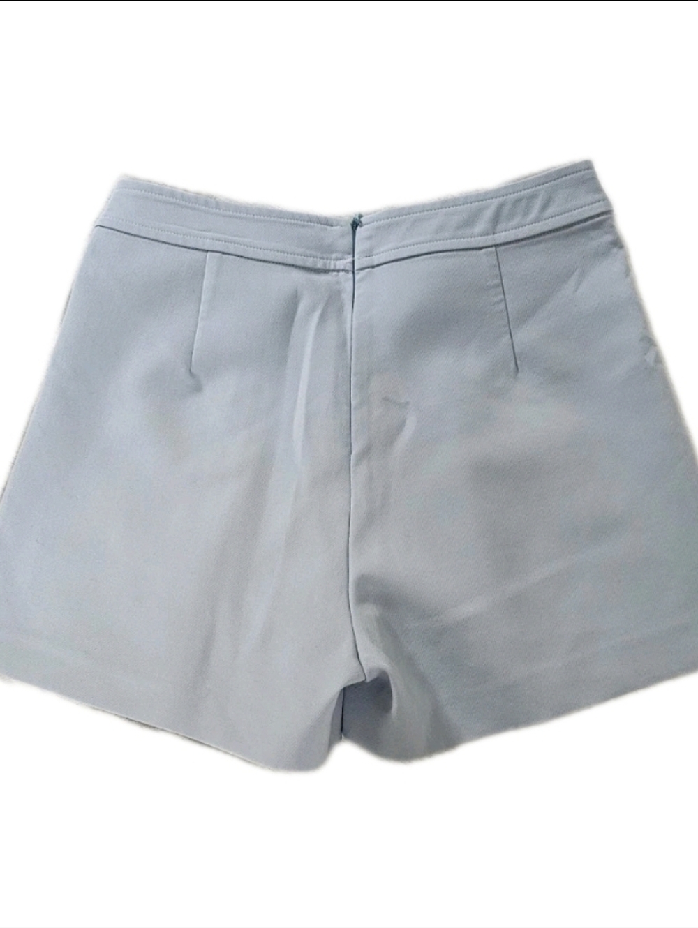 Blue Pleated Bow Shorts Size S - Picture 2 of 4